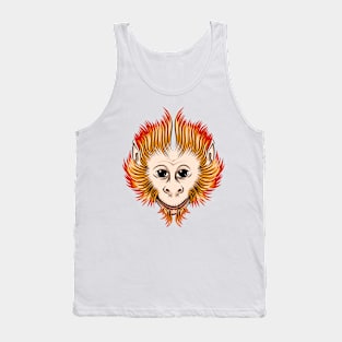 Fire Monkey Face Tank Top